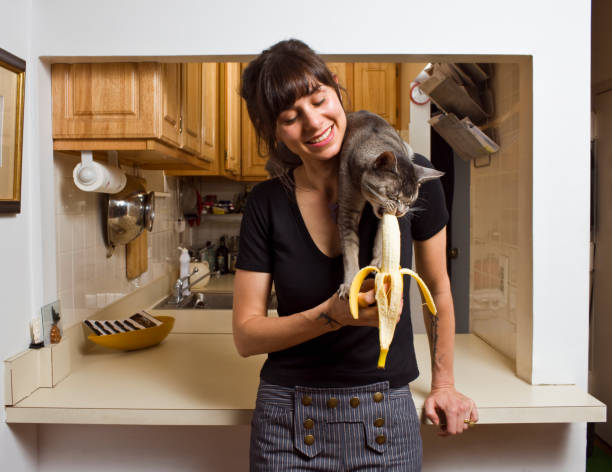 cats eat fruits Bananas