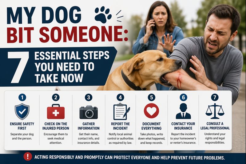dog bites 7 steps